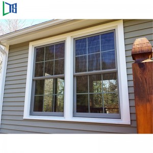 Windows och Dörrar Högkvalitativt dubbelhärdigt glas Aluminium vertikalt glidfönster