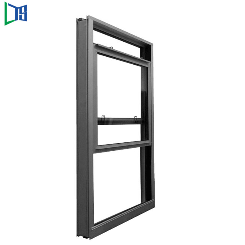 LYS TL85 Termiskt brytningssystem Amerikanska vertikala glidande fönster Dubbelhängt fönster med rostfritt stål Mask Dubbelglas Pulverlackering Färdig
